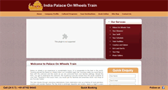 Desktop Screenshot of india-palaceonwheelstrain.com