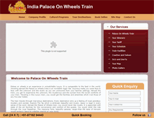 Tablet Screenshot of india-palaceonwheelstrain.com
